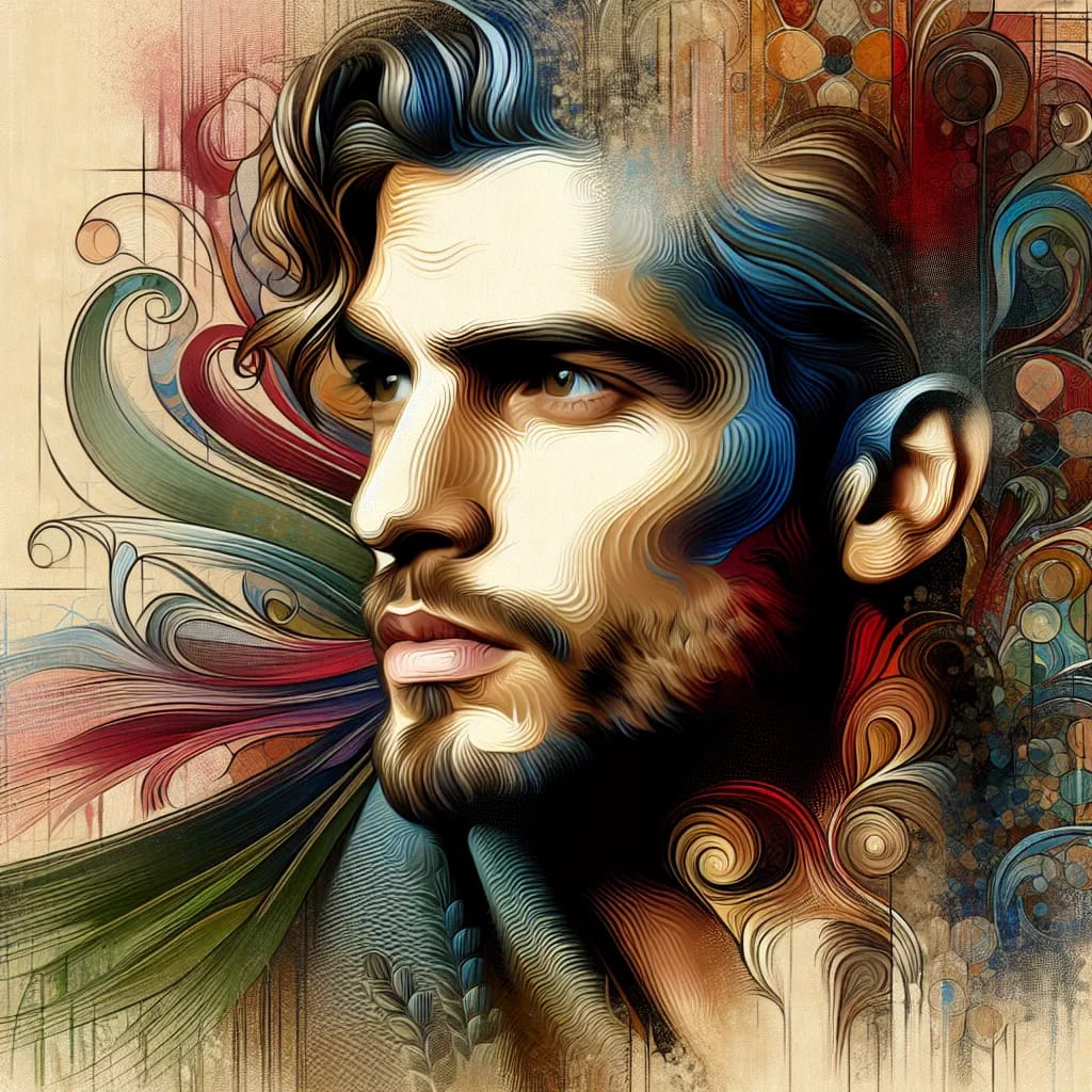Artistic portrait of Olivier Martinez