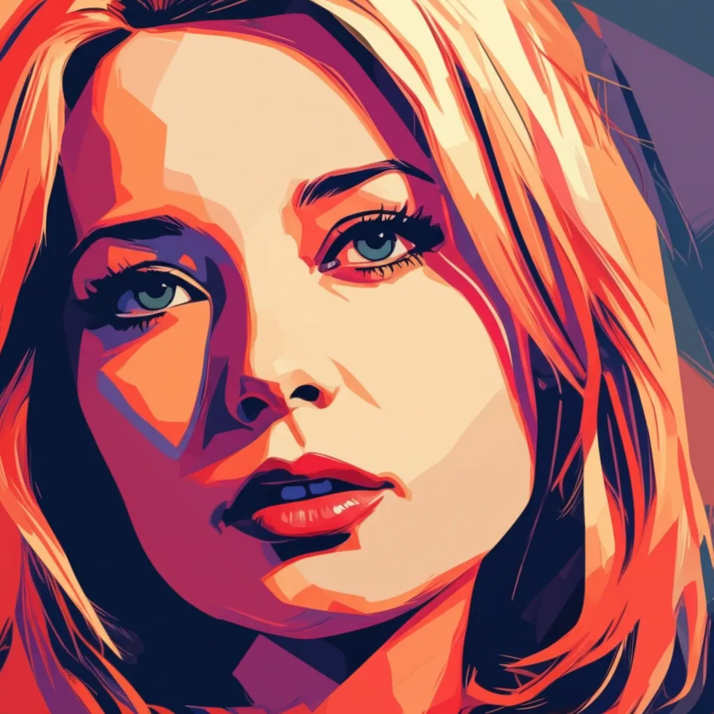 Artistic portrait of Eva Renzi