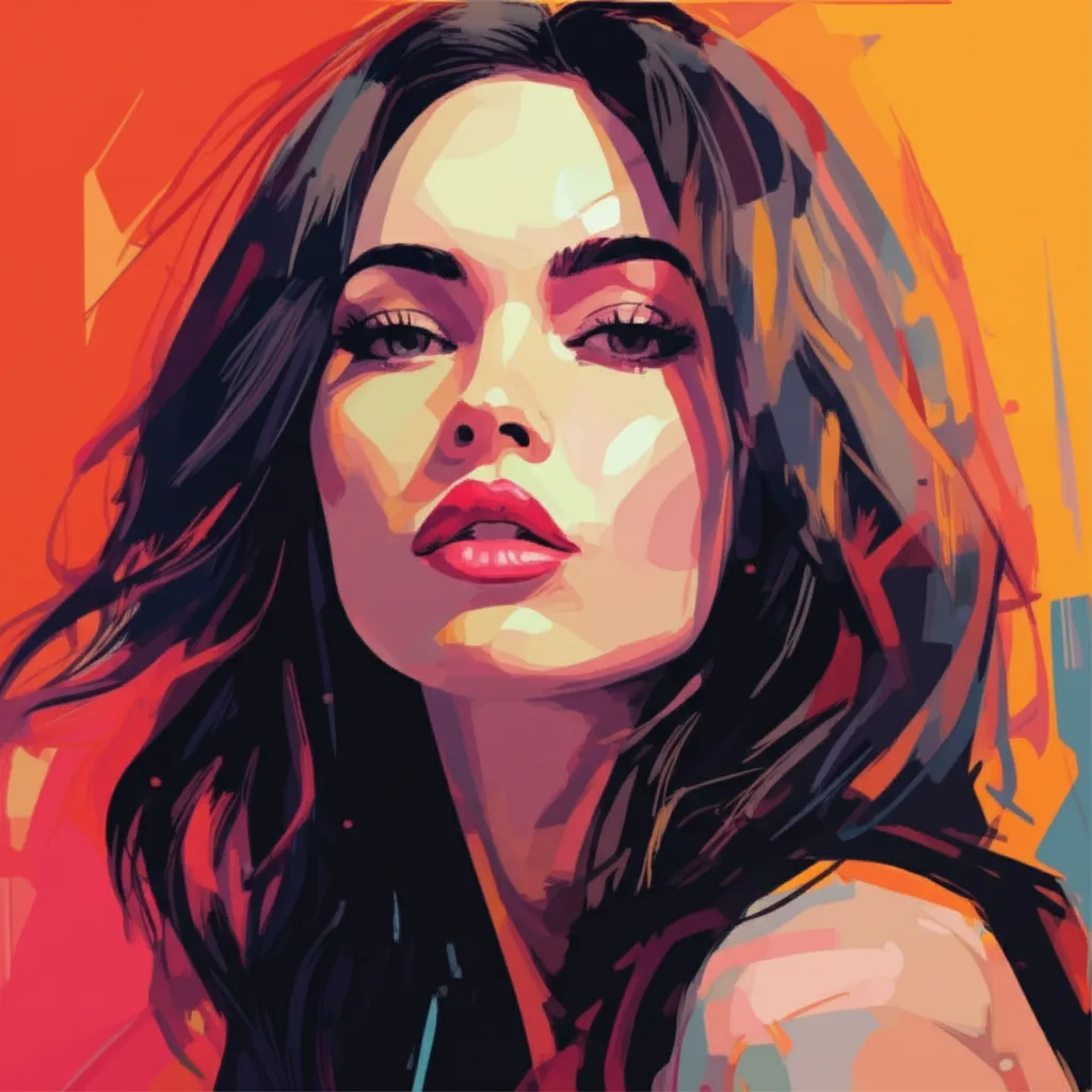 Artistic portrait of Megan Fox