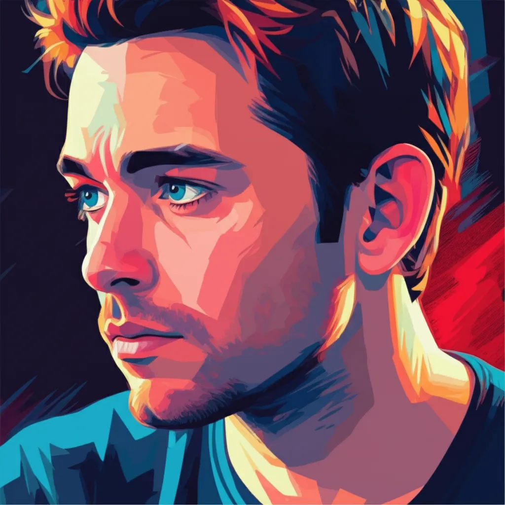 Artistic portrait of Derek Hutchinson