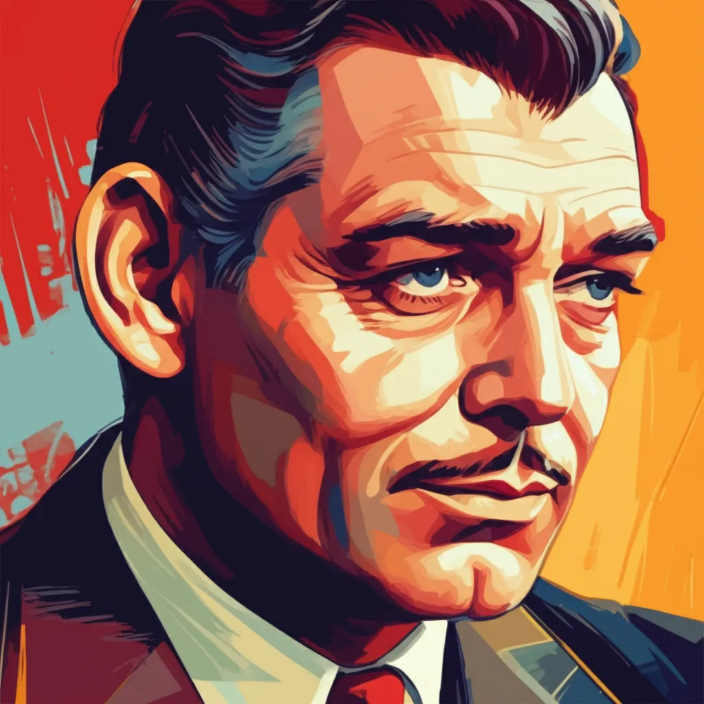 Artistic portrait of Clark Gable