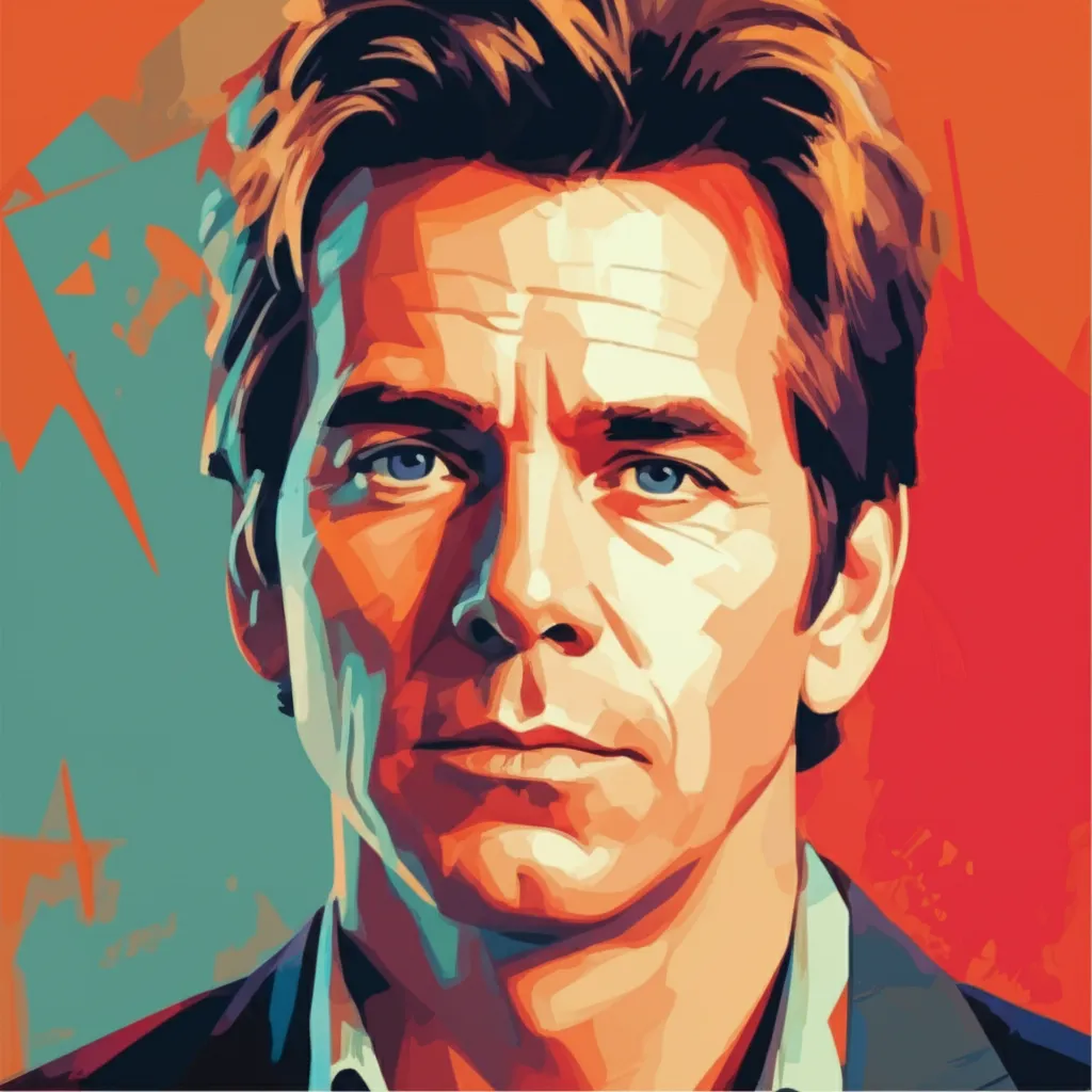 Artistic portrait of Kevin Bacon