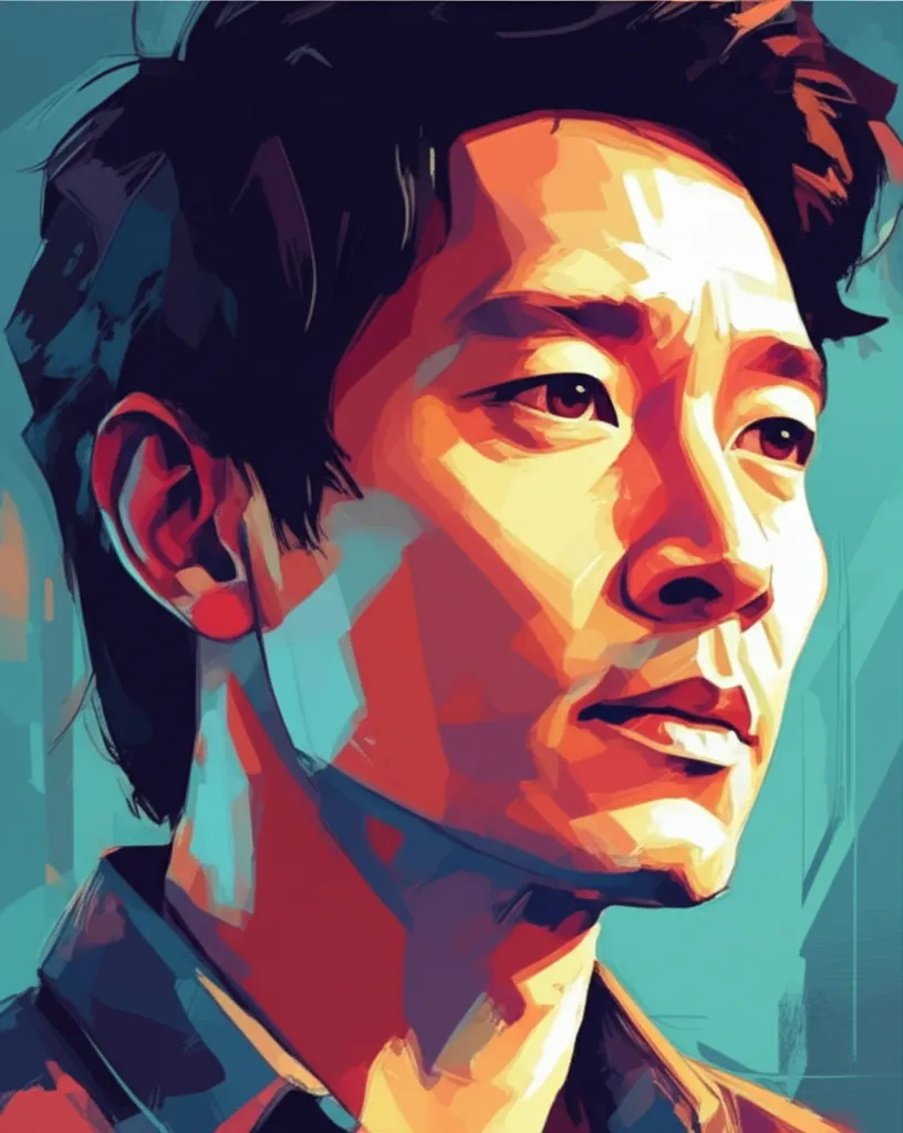 Artistic portrait of Ke Huy Quan