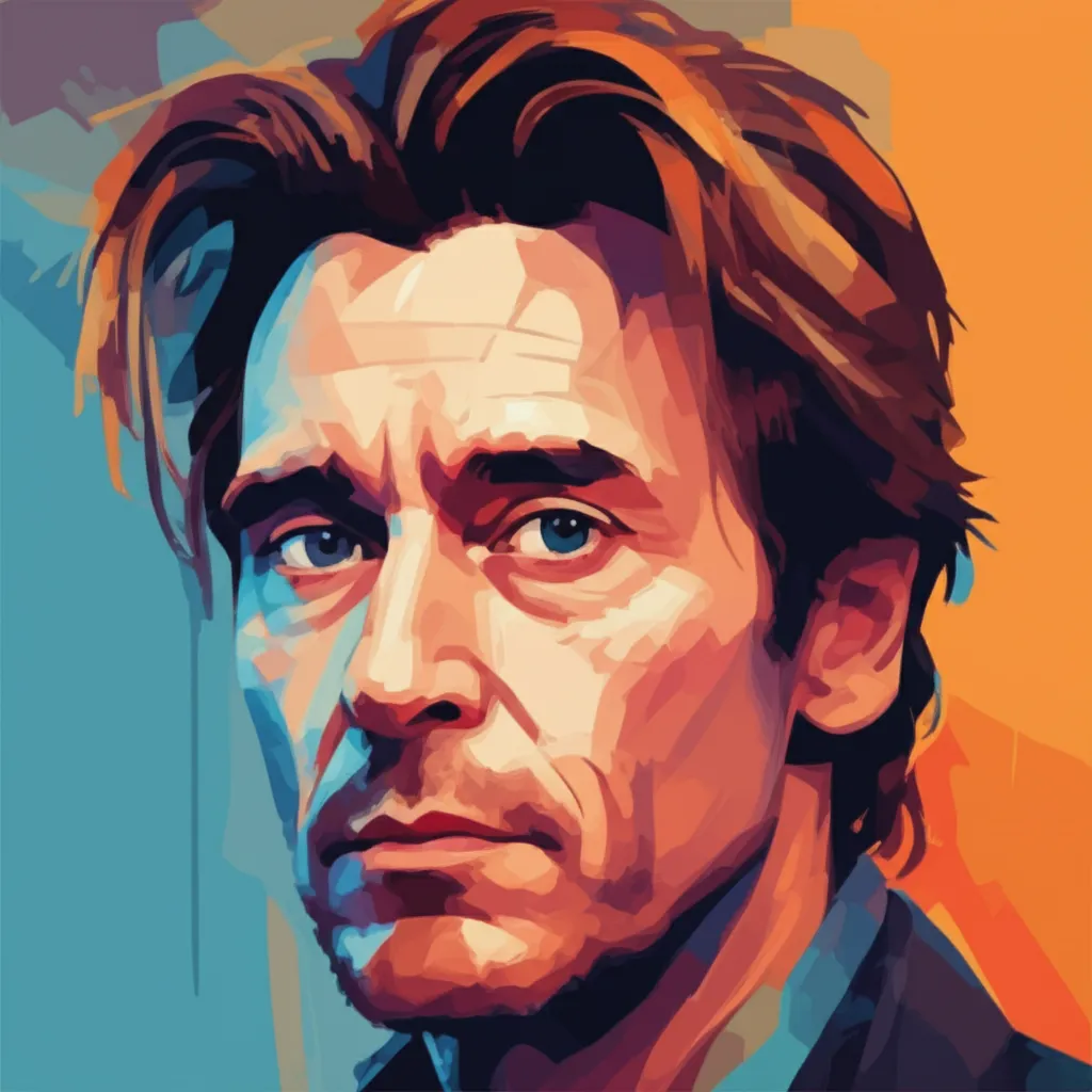 Artistic portrait of Willem Dafoe