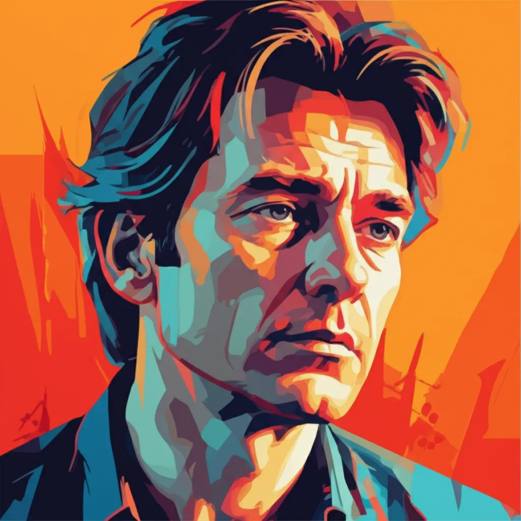 Artistic portrait of Péter Haumann