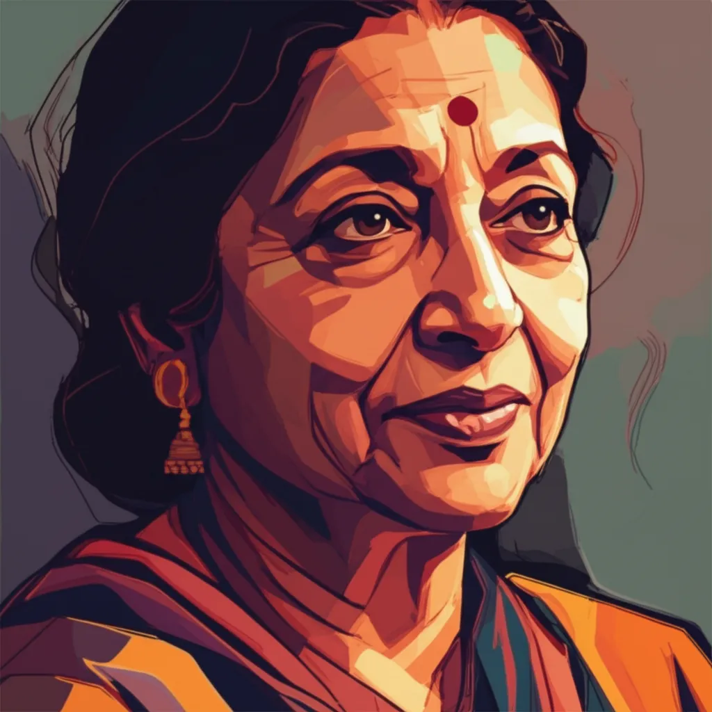 Artistic portrait of Rohini Hattangadi