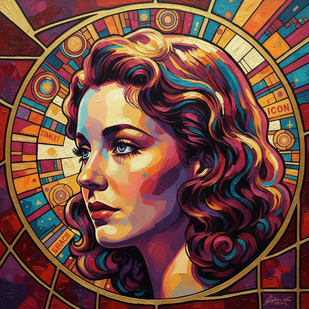 Artistic portrait of Loretta Young