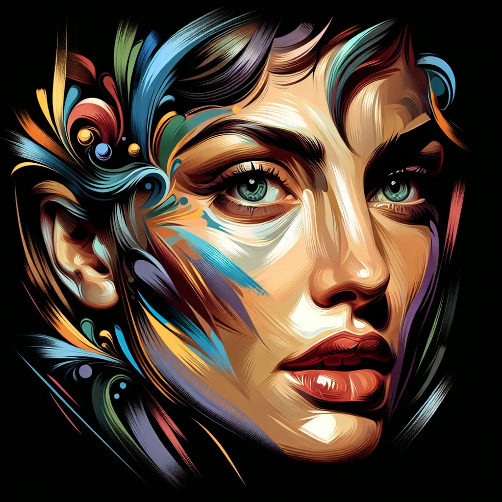 Artistic portrait of Valeria Golino