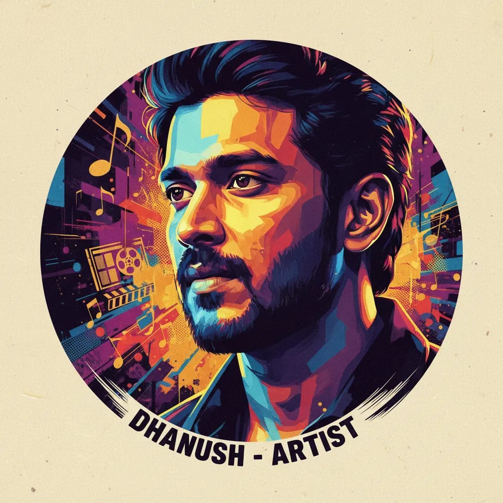 Artistic portrait of Dhanush