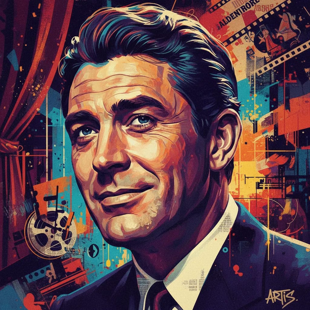 Artistic portrait of Cary Grant