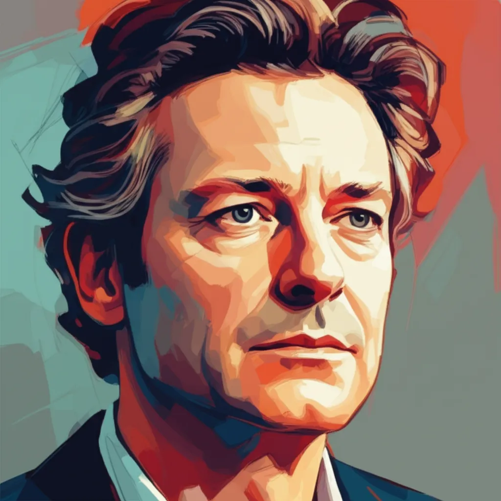 Artistic portrait of Colin Firth