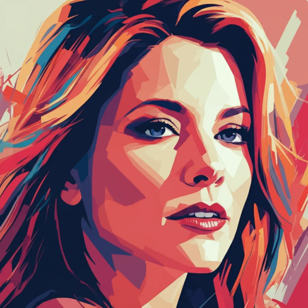 Artistic portrait of Debra Messing