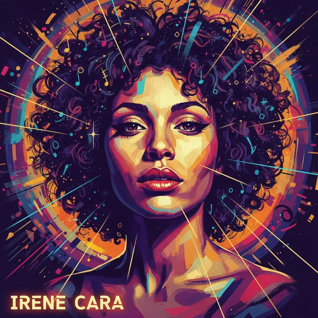 Artistic portrait of Irene Cara