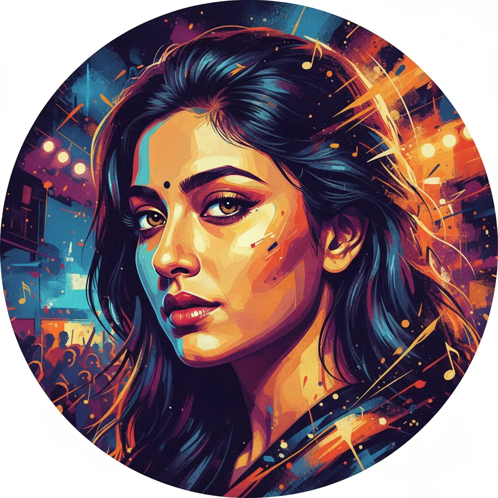 Artistic portrait of Akshara Haasan