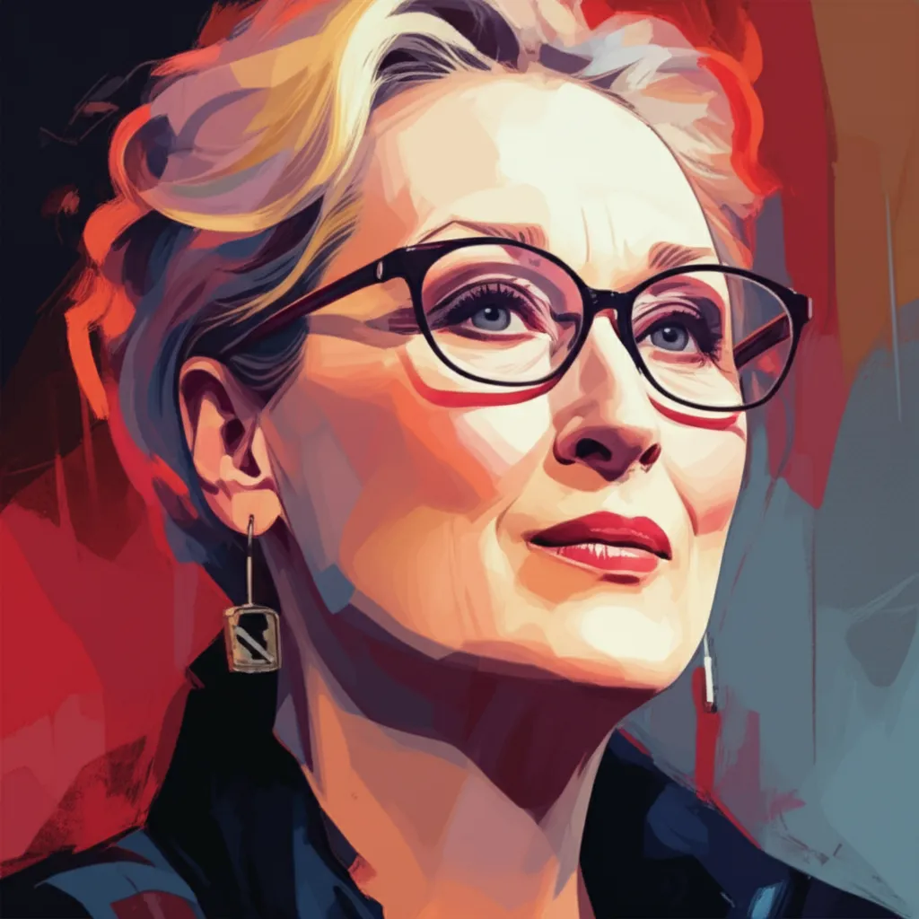 Artistic portrait of Meryl Streep
