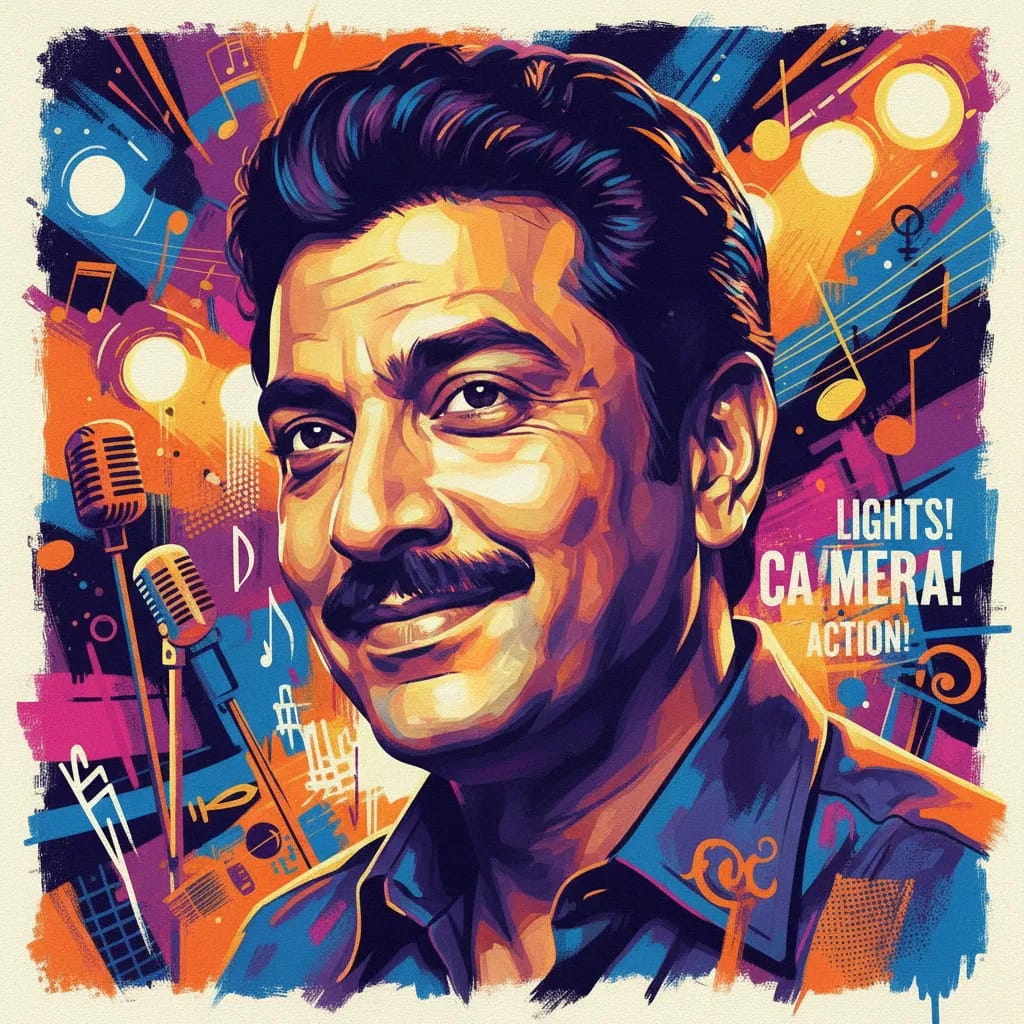 Artistic portrait of Ravi Baswani