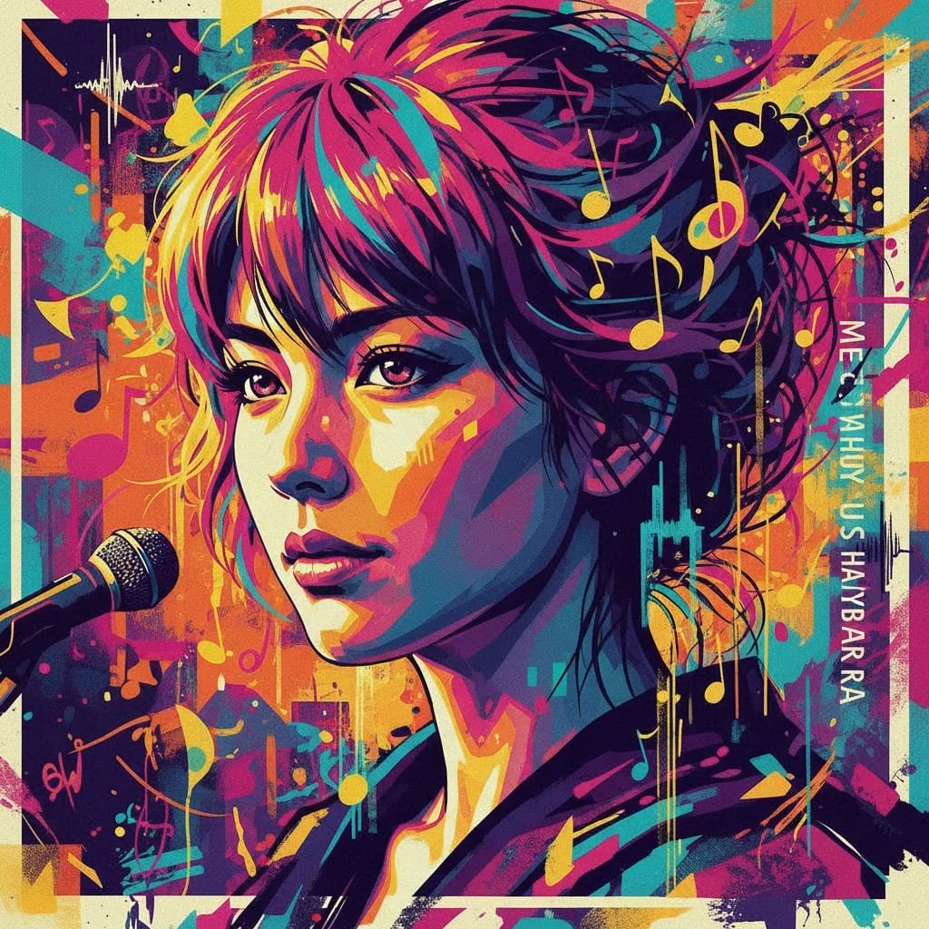 Artistic portrait of Megumi Hayashibara