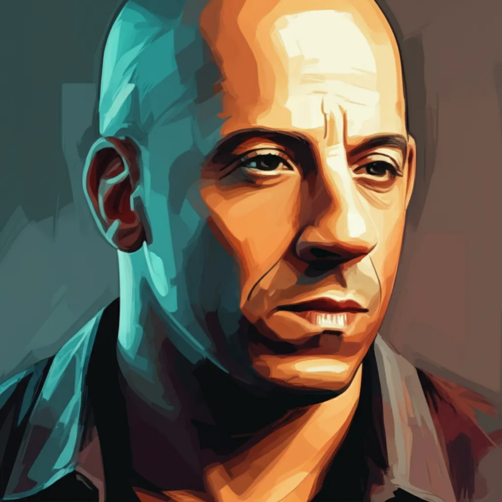 Artistic portrait of Vin Diesel
