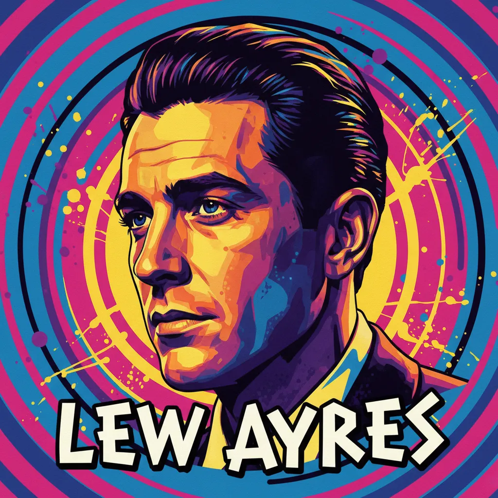 Artistic portrait of Lew Ayres
