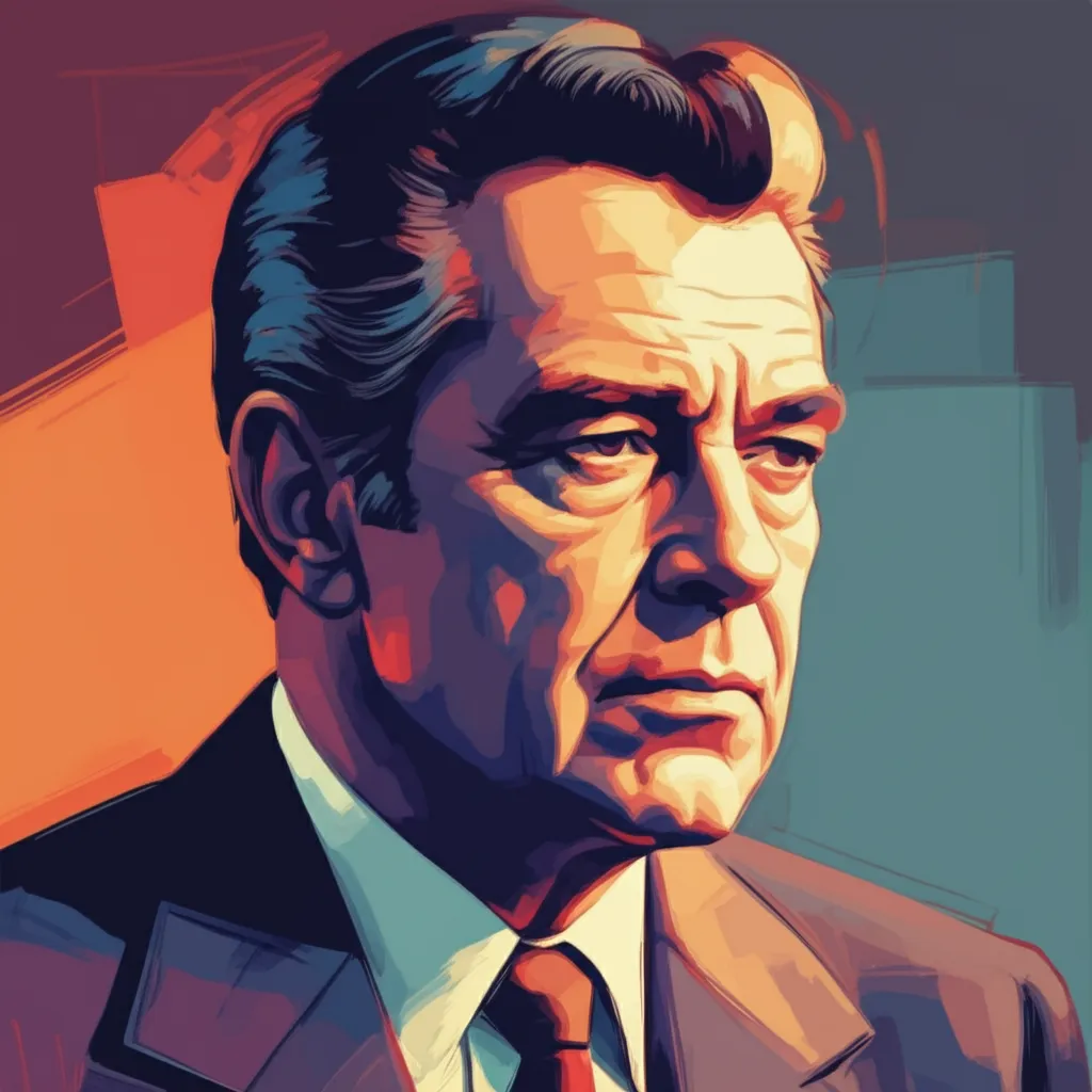 Artistic portrait of Robert Stack
