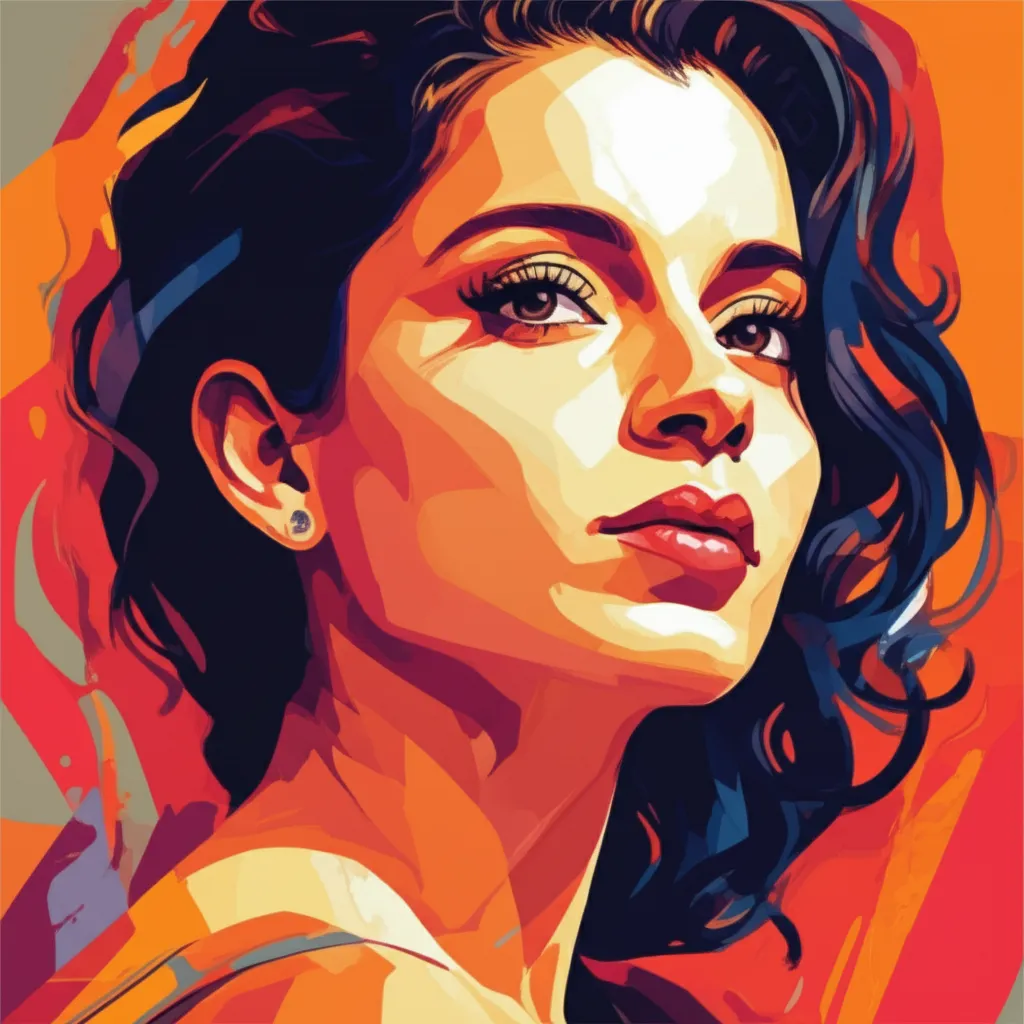 Artistic portrait of Kangana Ranaut