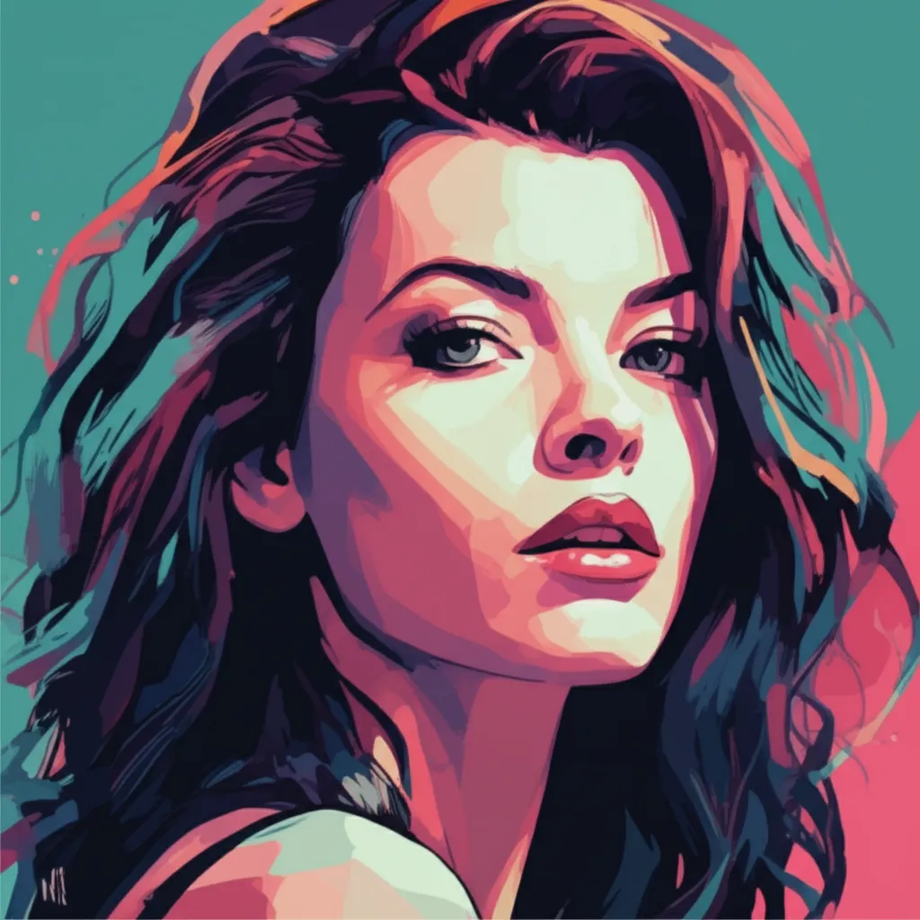 Artistic portrait of Milla Jovovich