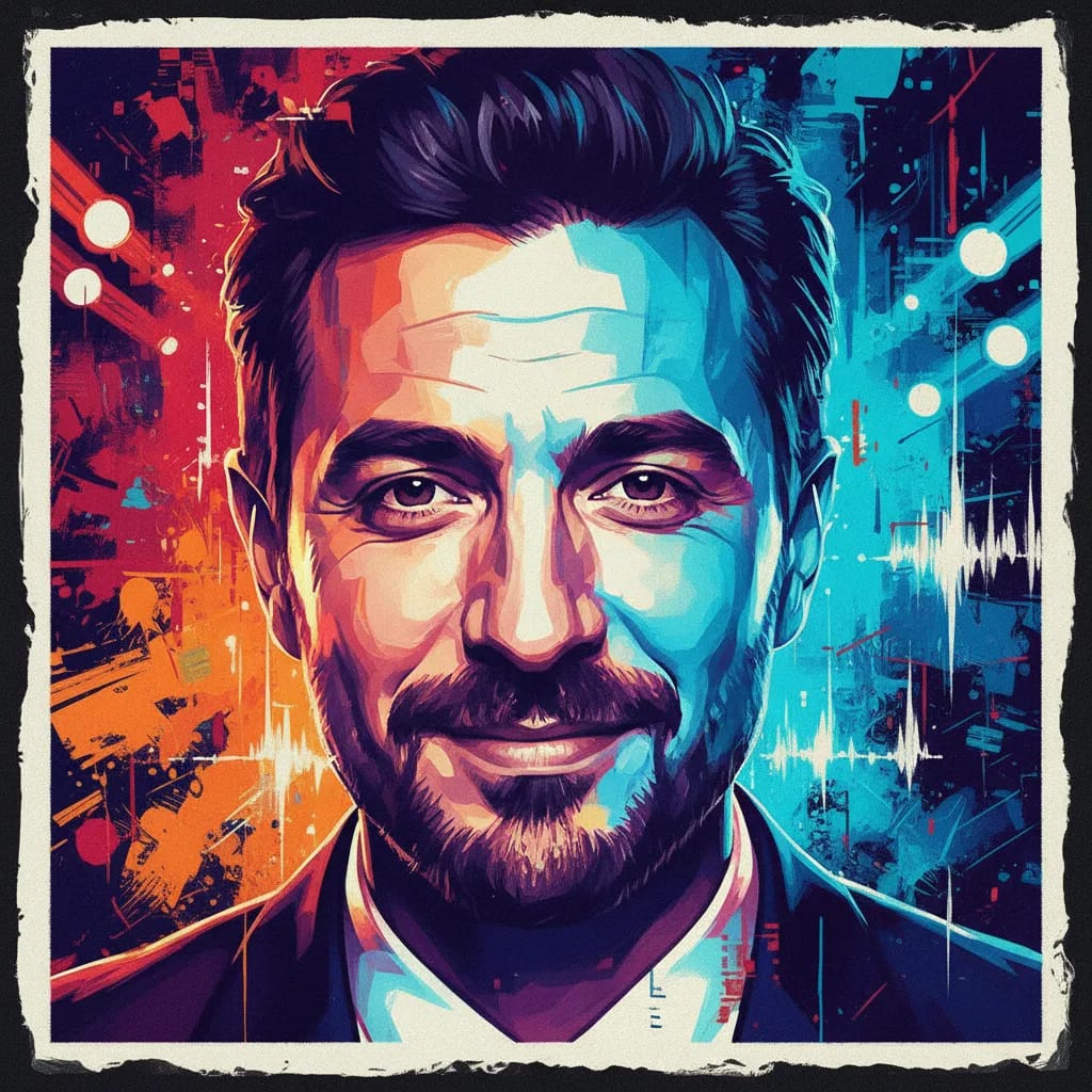Artistic portrait of Kad Merad
