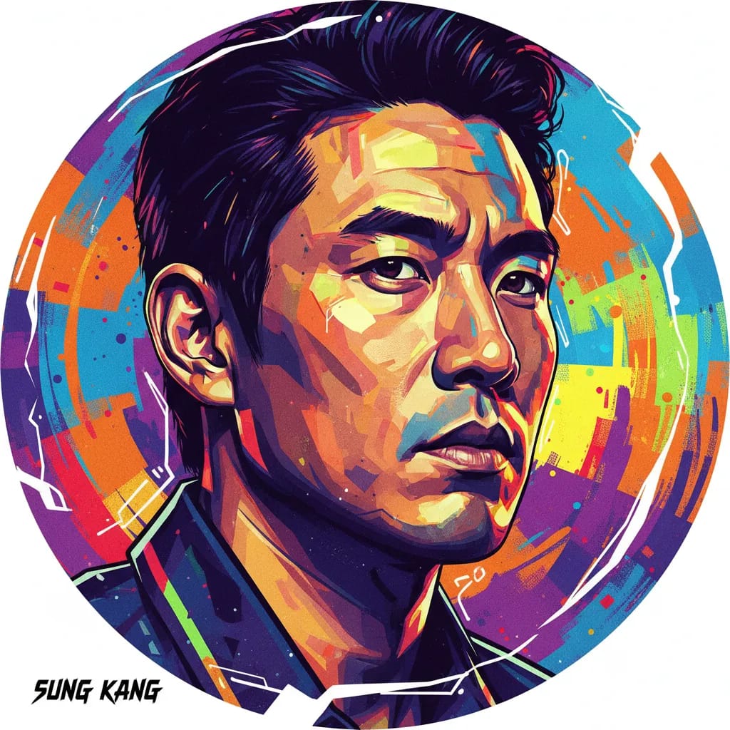 Artistic portrait of Sung Kang