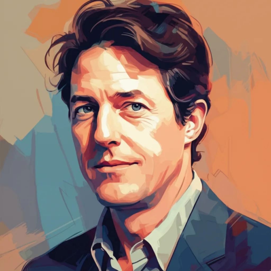 Artistic portrait of Hugh Grant