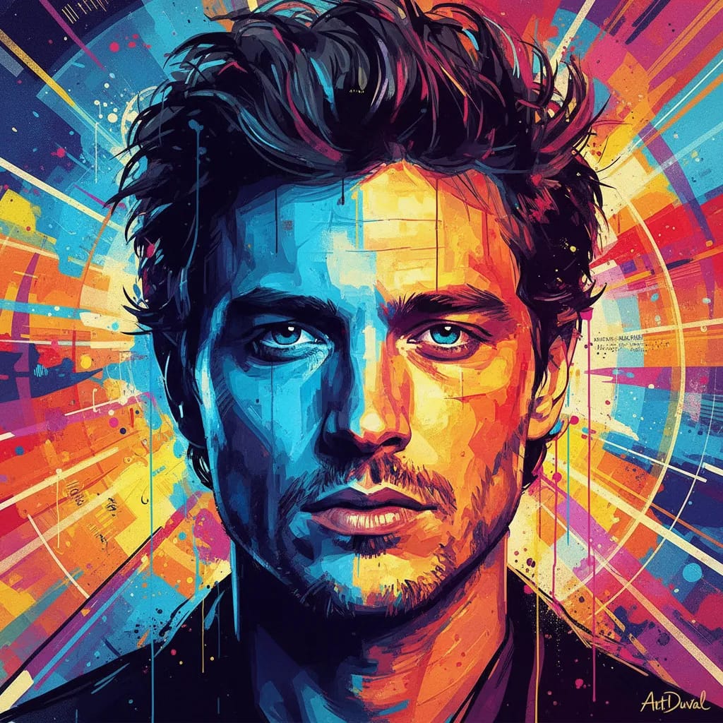 Artistic portrait of Nicolas Duvauchelle