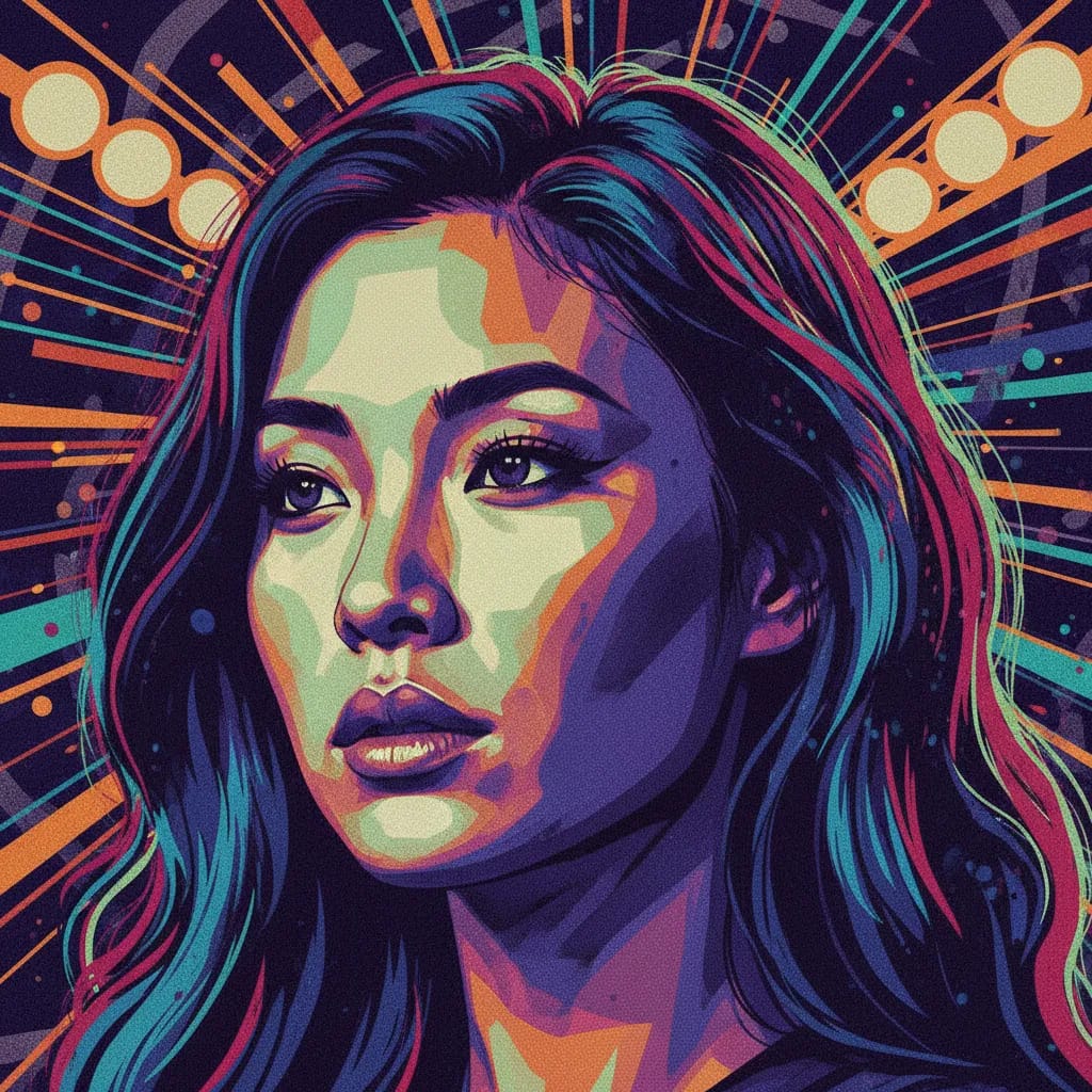 Artistic portrait of Elodie Yung