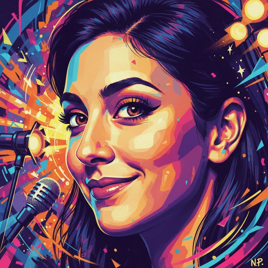 Artistic portrait of Nasim Pedrad