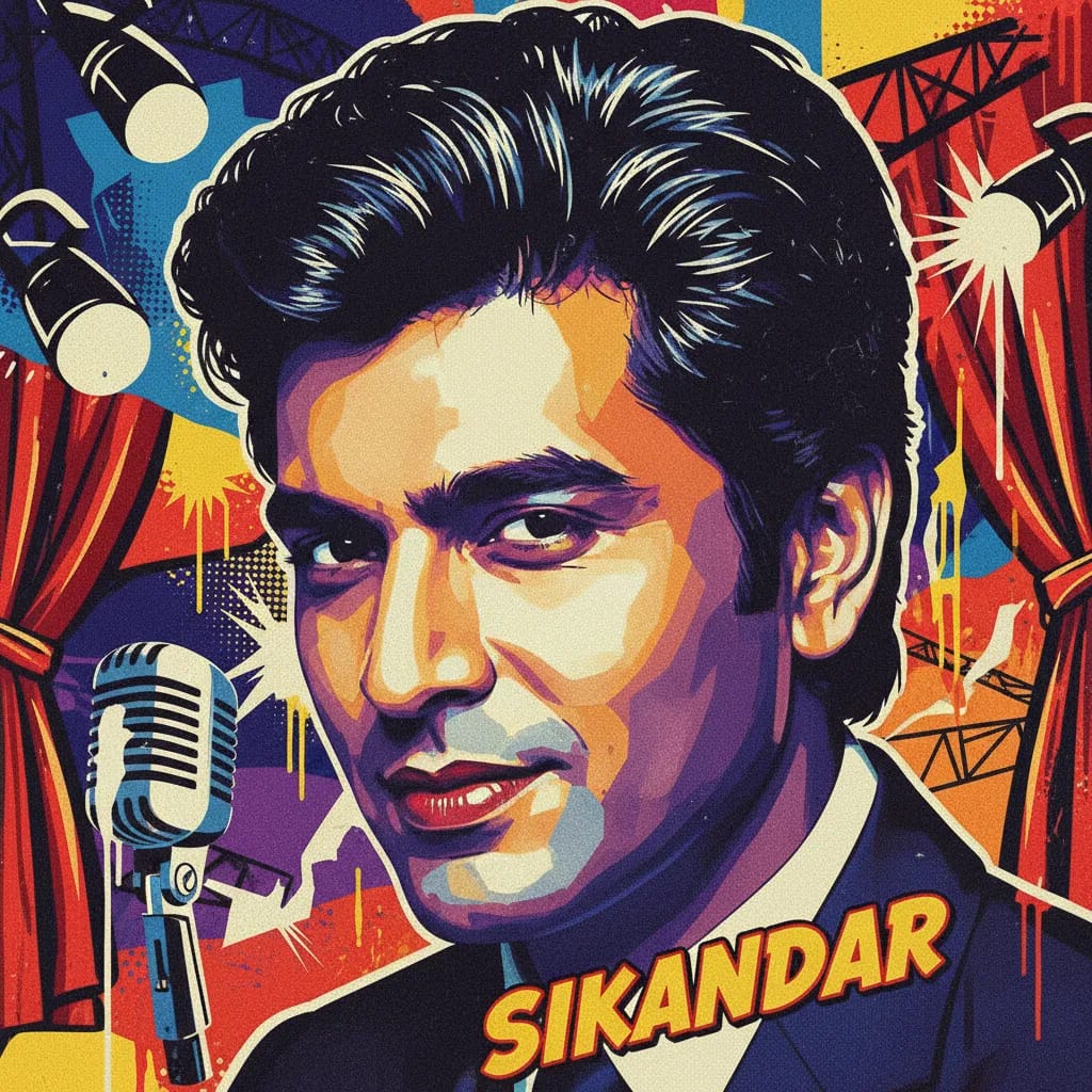 Artistic portrait of Sikandar Kher