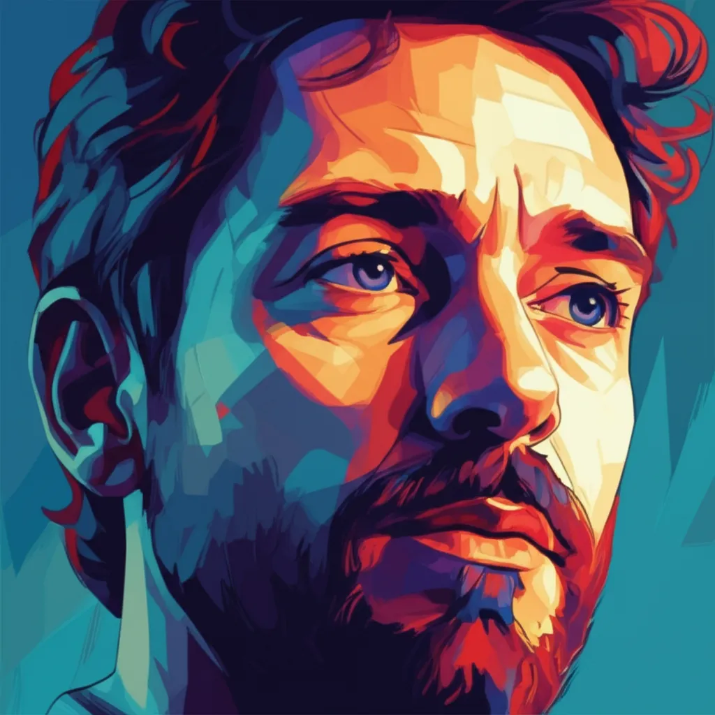 Artistic portrait of Rubén Blades