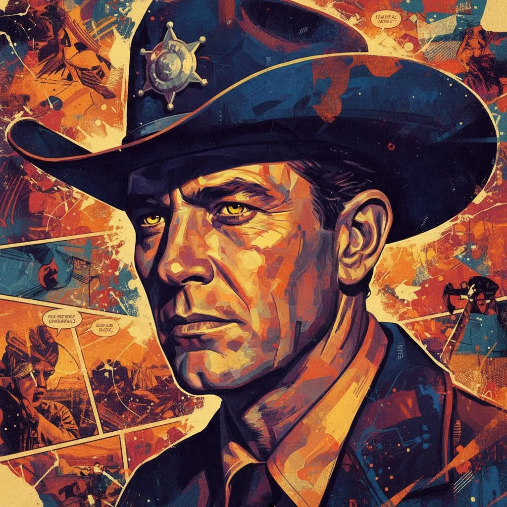 Artistic portrait of Randolph Scott