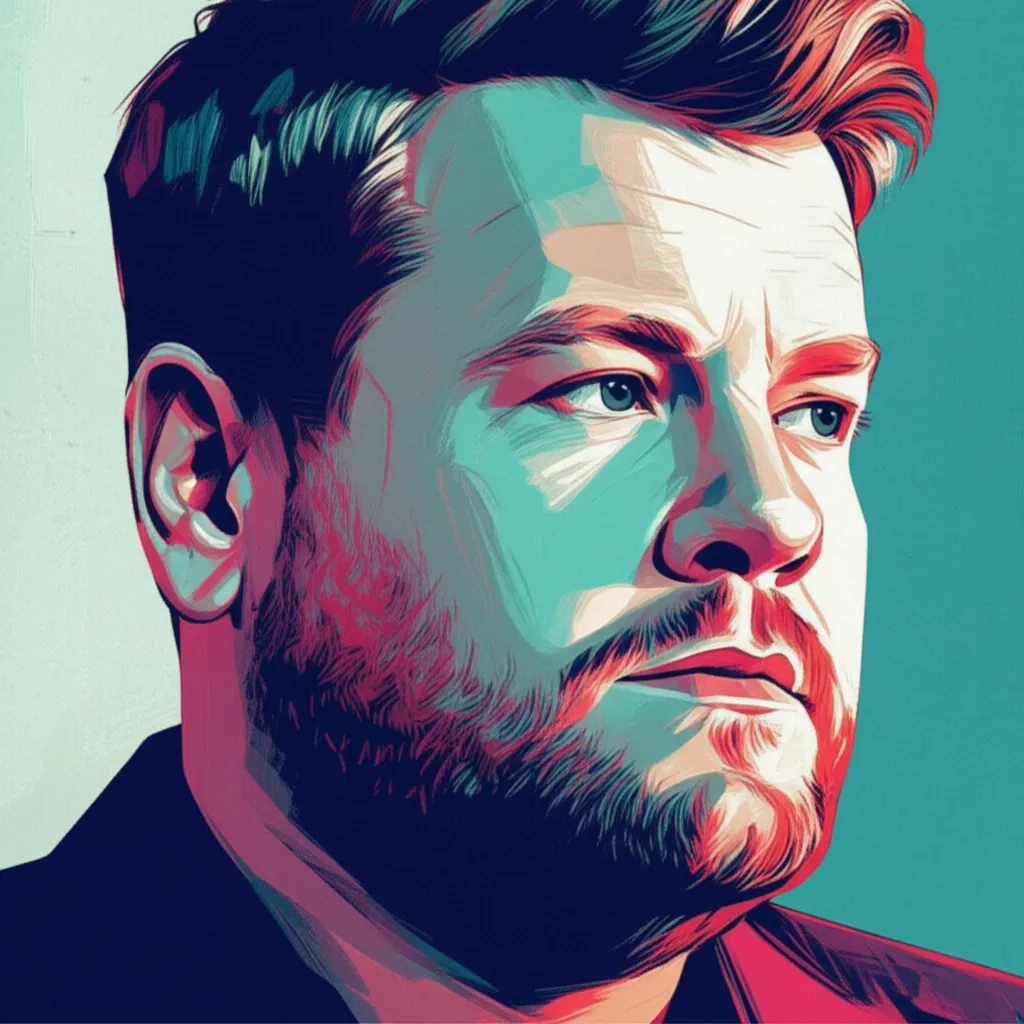 Artistic portrait of James Corden