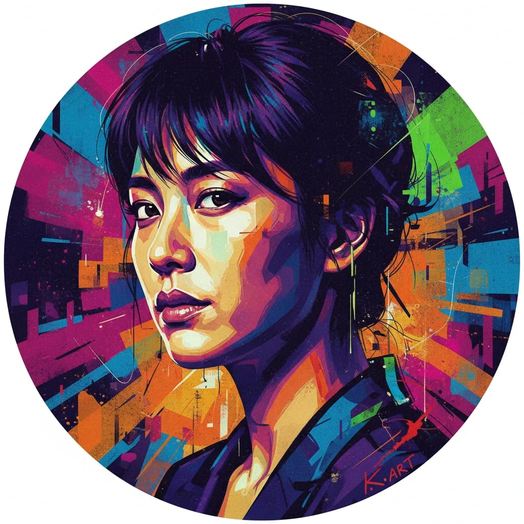 Artistic portrait of Kumiko Asô