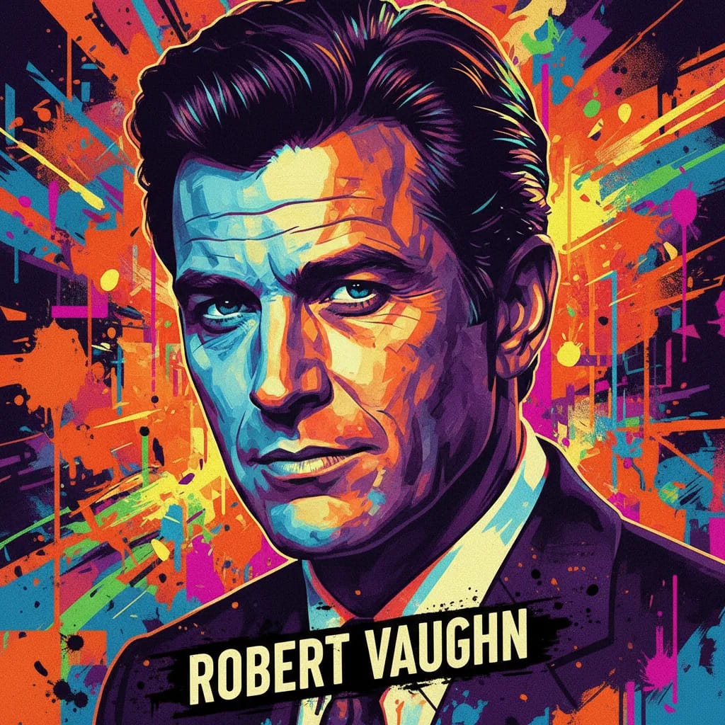 Artistic portrait of Robert Vaughn