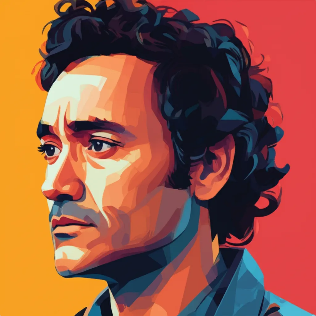 Artistic portrait of Taika Waititi