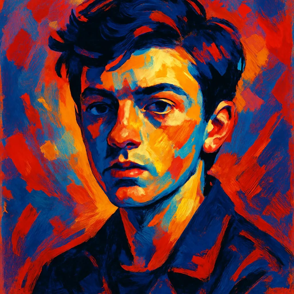 Artistic portrait of Maxime Godart