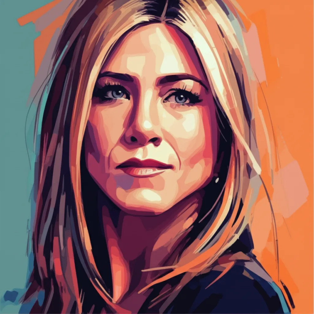 Artistic portrait of Jennifer Aniston
