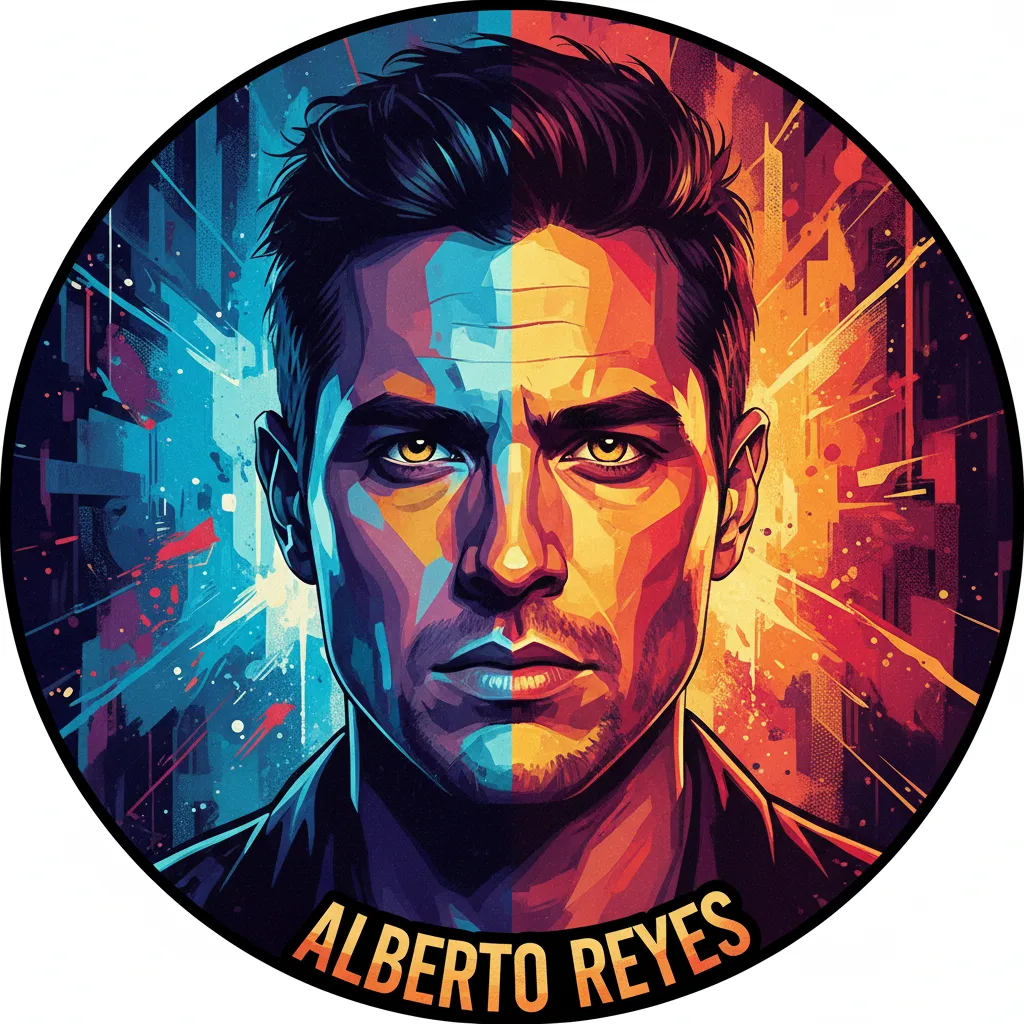 Artistic portrait of Alberto Reyes