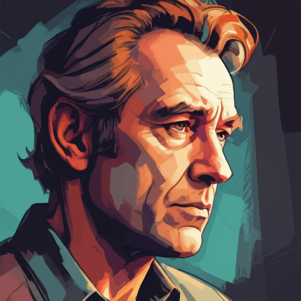 Artistic portrait of Klaus Löwitsch