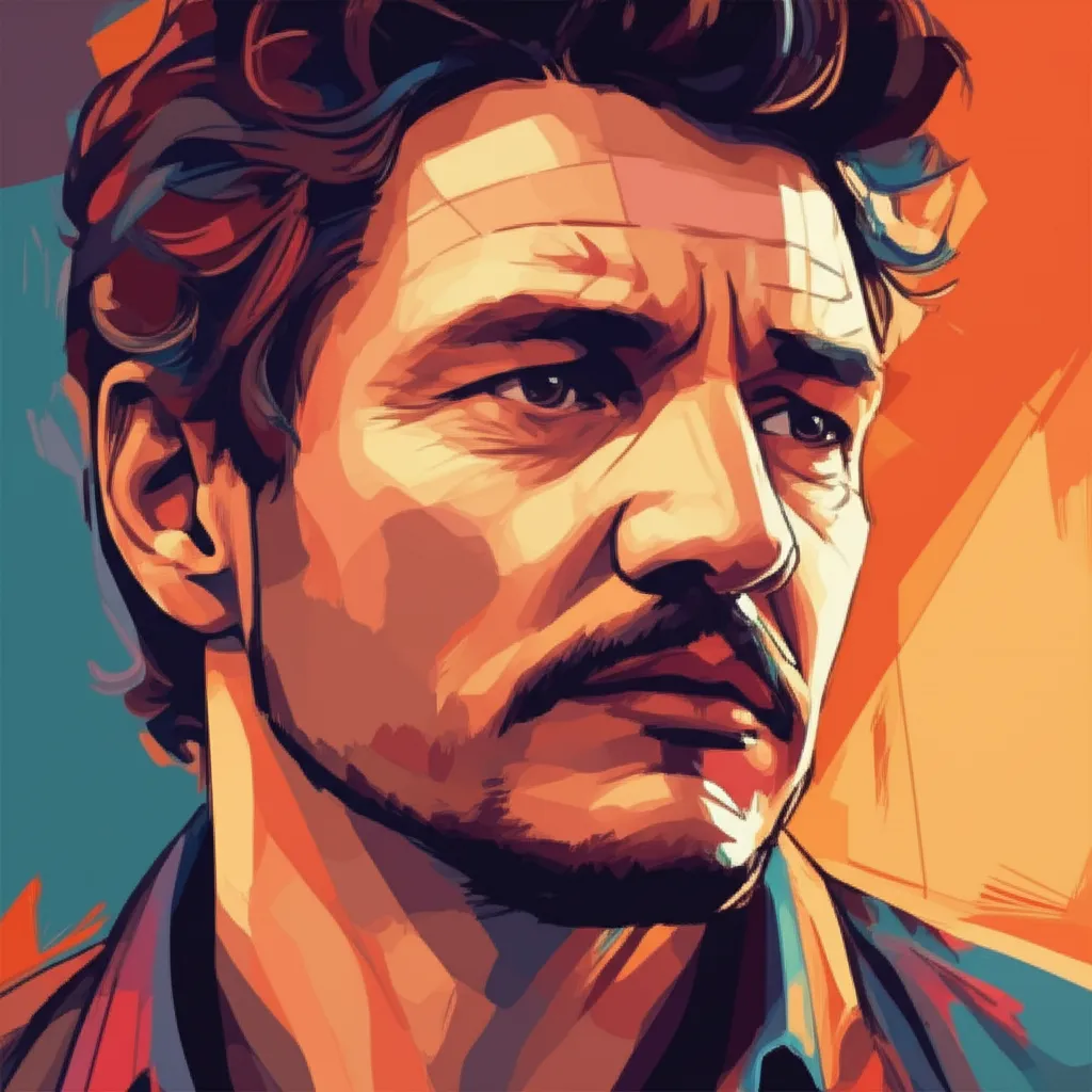 Artistic portrait of Pedro Pascal