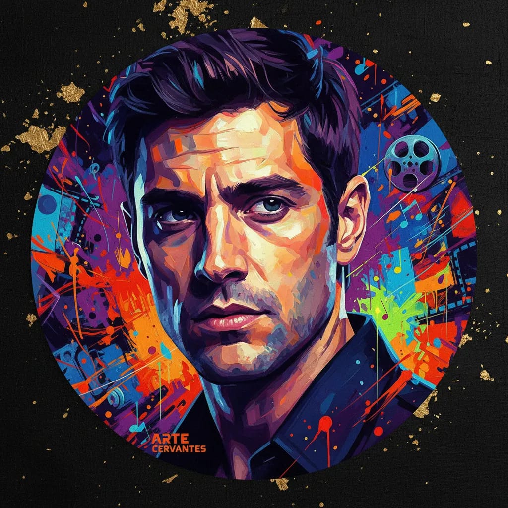 Artistic portrait of Álvaro Cervantes