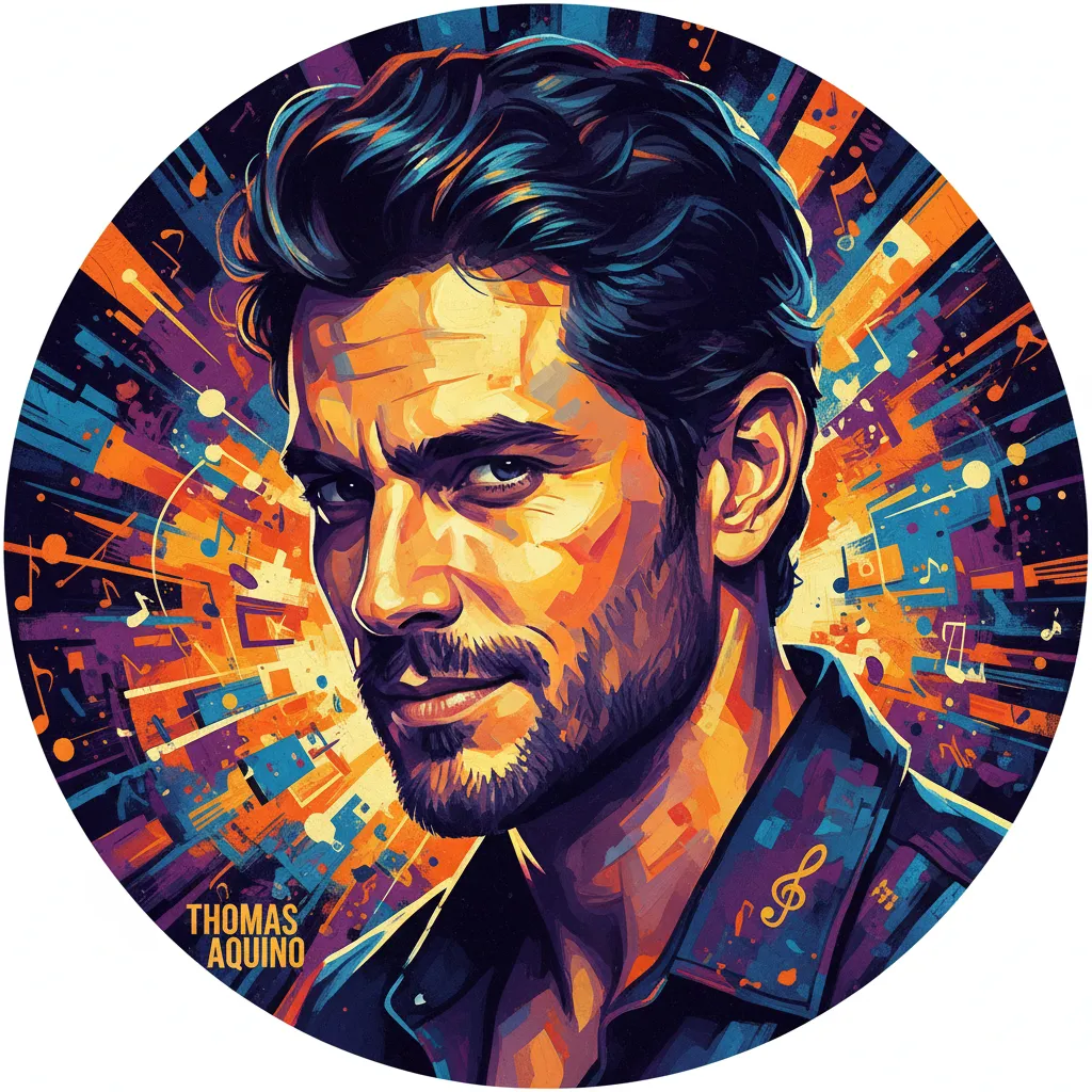 Artistic portrait of Thomas Aquino