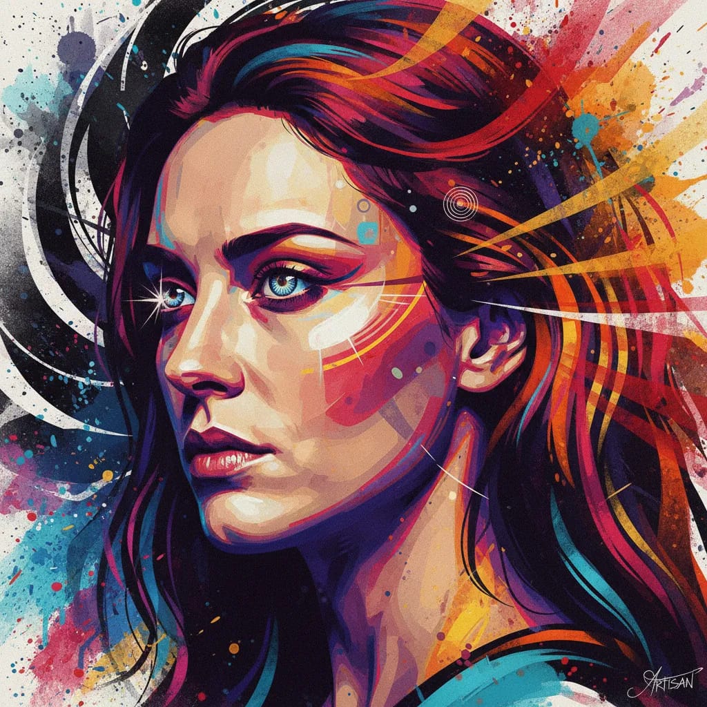 Artistic portrait of Lena Headey