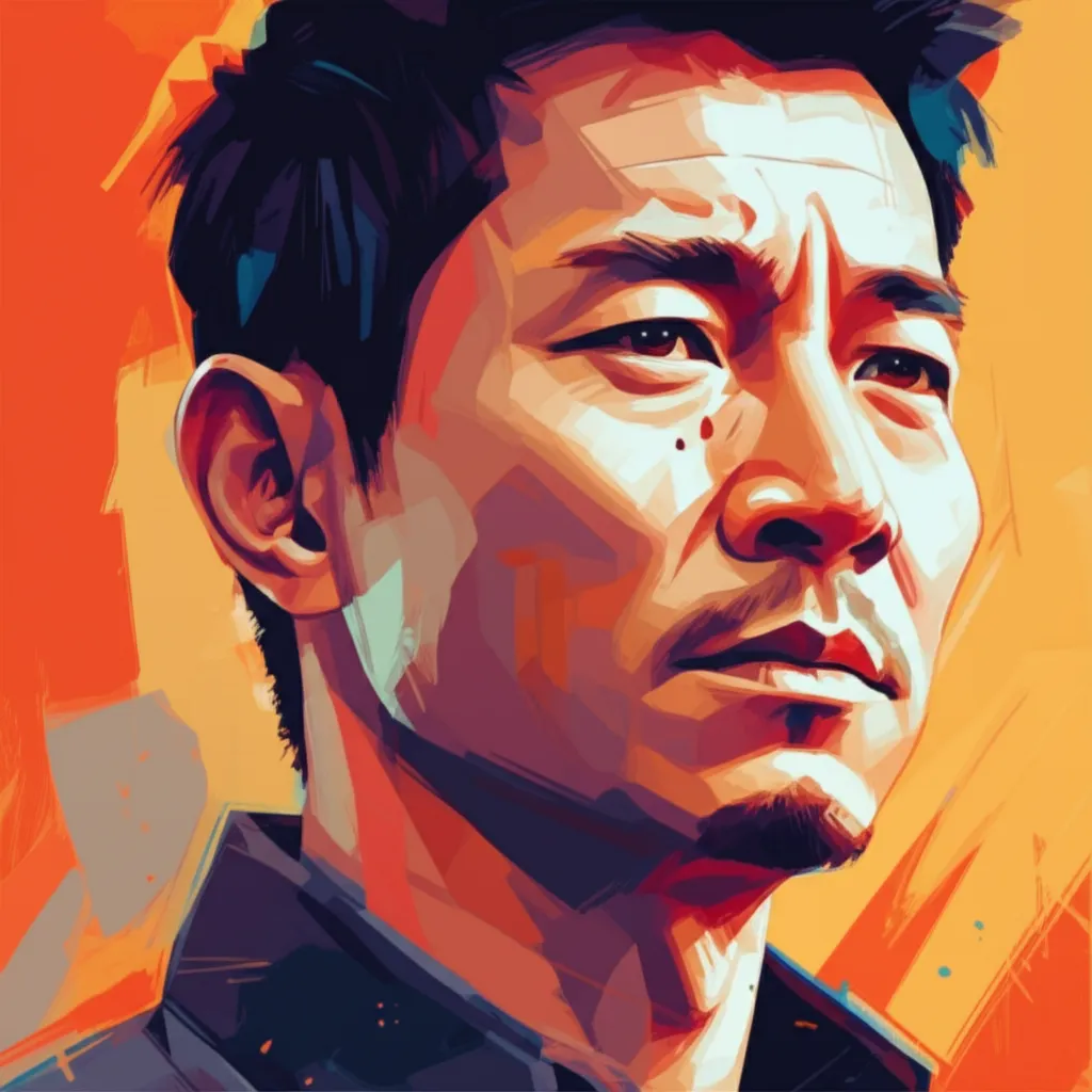 Artistic portrait of Jing Wu