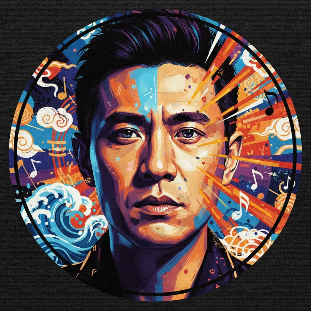Artistic portrait of Zheng Xu