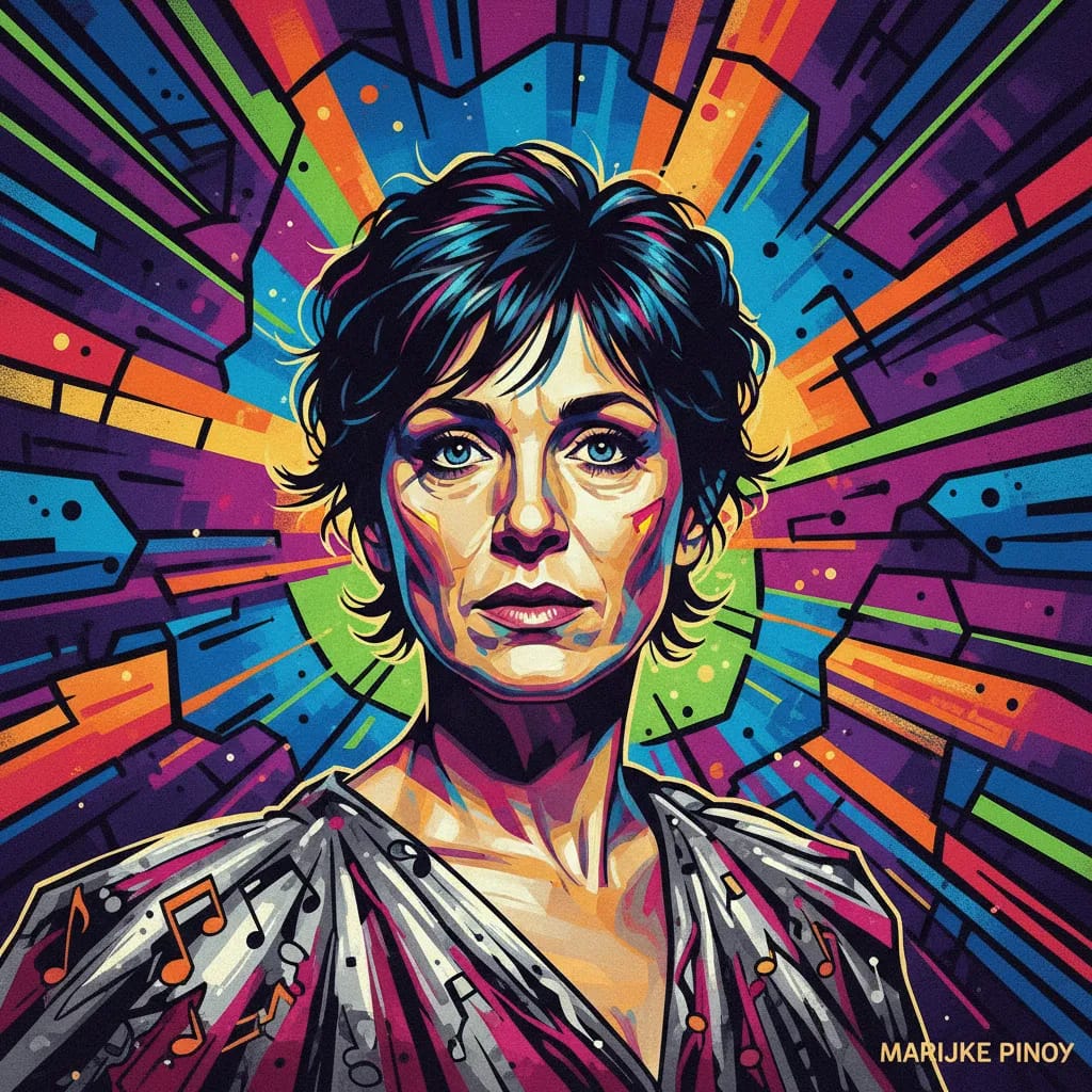 Artistic portrait of Marijke Pinoy